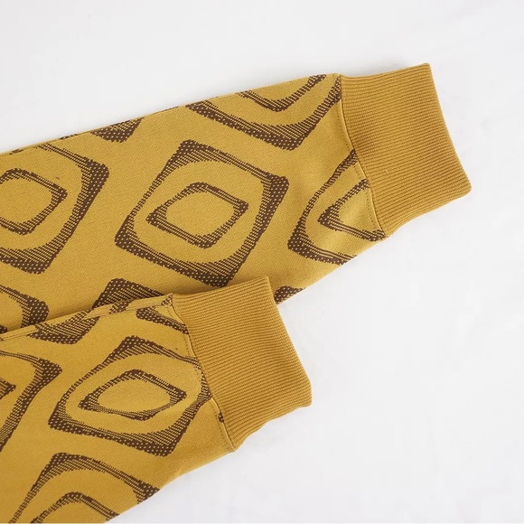 Needles Track Jacket And Pants In Polyester Jacquard Mustard Sz M Made in Japan - Picture 5 of 16